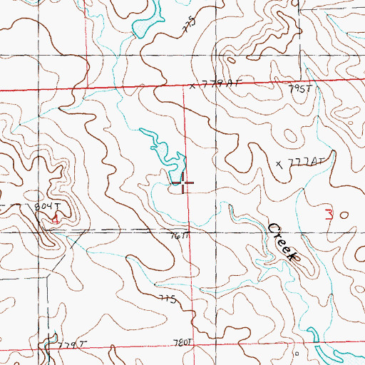 Topographic Map of Blazek Dam, SD