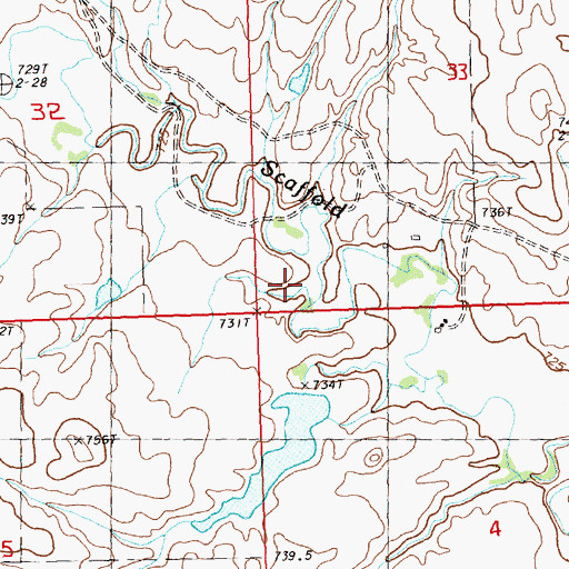 Topographic Map of G Boke Number 1 Dam, SD