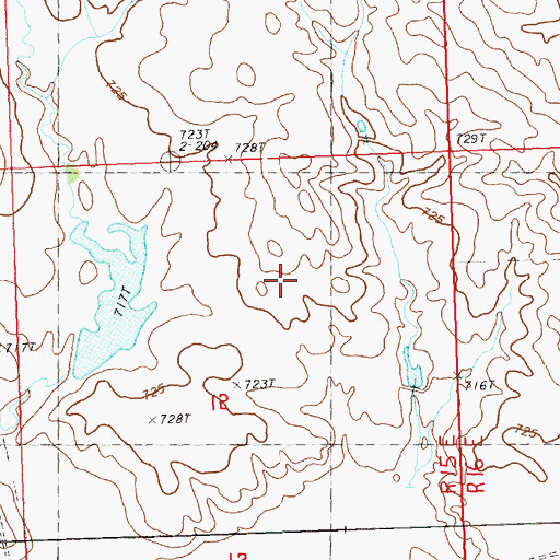 Topographic Map of C Jordan Dam, SD