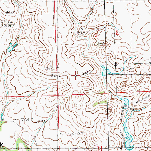 Topographic Map of J Issacs Dam, SD