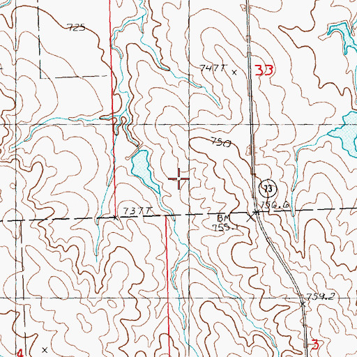 Topographic Map of Collins Dam, SD