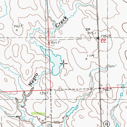 Topographic Map of W Richardson Dam, SD