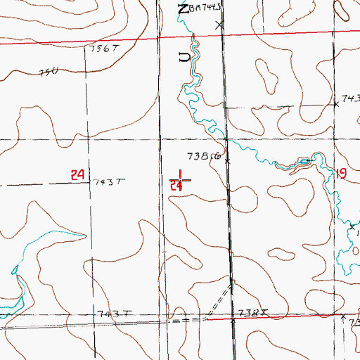 Topographic Map of E B Wilson Dam, SD