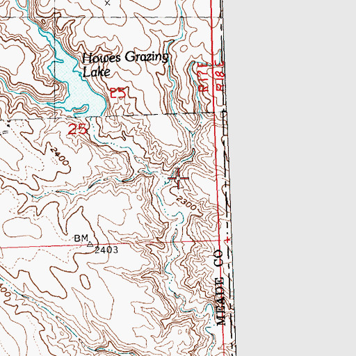 Topographic Map of Road Dam Number 2, SD