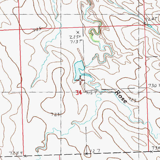 Topographic Map of L Bachand Dam, SD