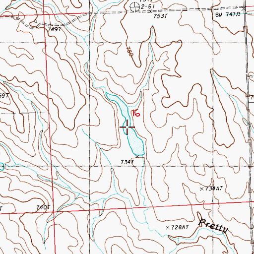 Topographic Map of G Boke Number 2 Dam, SD