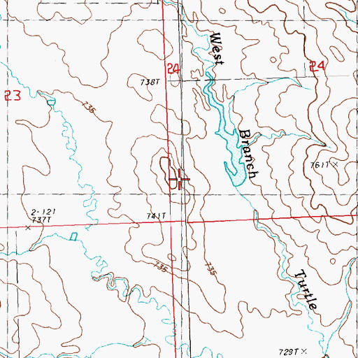 Topographic Map of N Overdahl Dam, SD
