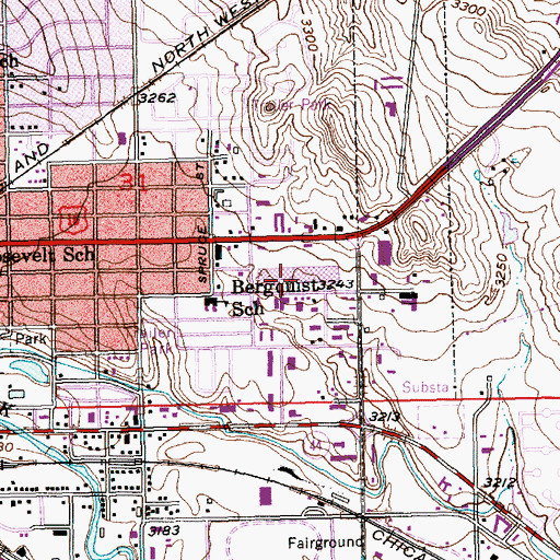 Topographic Map of Northgate Shopping Center, SD