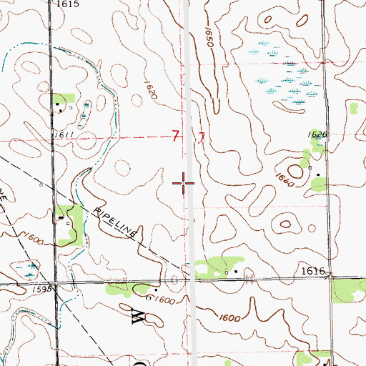 Topographic Map of Western Mall, SD