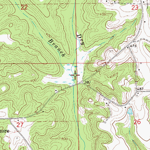 Topographic Map of Ross Branch, AL