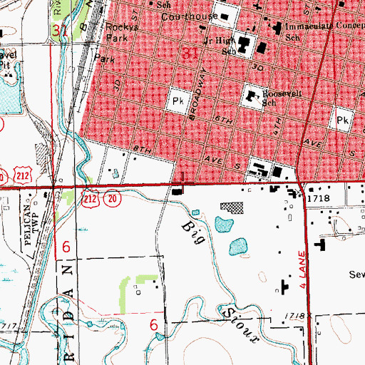 Topographic Map of Miracle Mall, SD