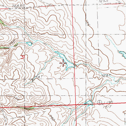 Topographic Map of D Nuzum Dam, SD