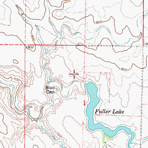 Topographic Map of K Darland Dam, SD