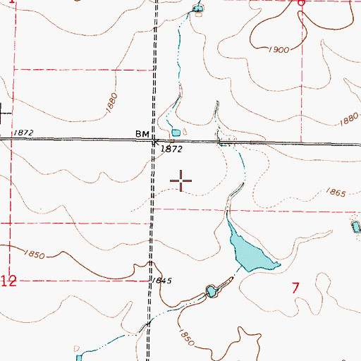 Topographic Map of W Assmessen Dam, SD