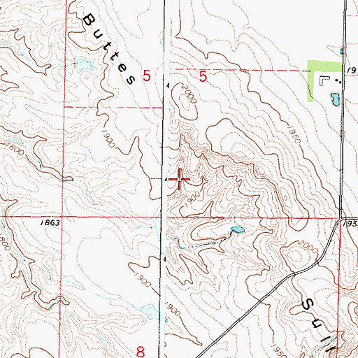 Topographic Map of K Sutton Dam, SD