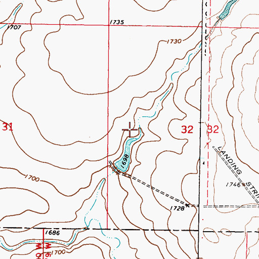 Topographic Map of Taylor Brothers Dam, SD