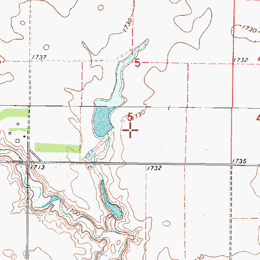 Topographic Map of W Day Dam, SD