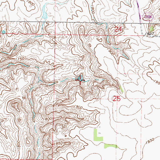 Topographic Map of Rose Rabenberg Number 1 Dam, SD