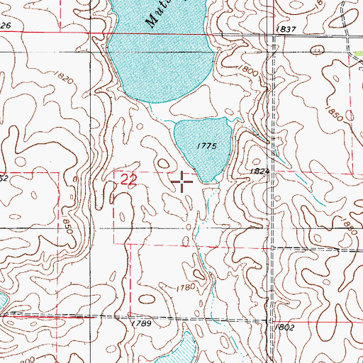 Topographic Map of Matzke Lake Dam, SD