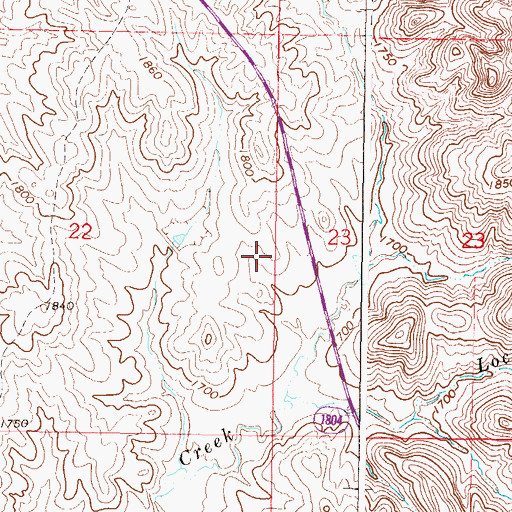 Topographic Map of Eastern Grazing Association Number 3 Dam, SD
