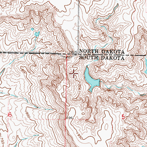 Topographic Map of M Vikse Dam, SD