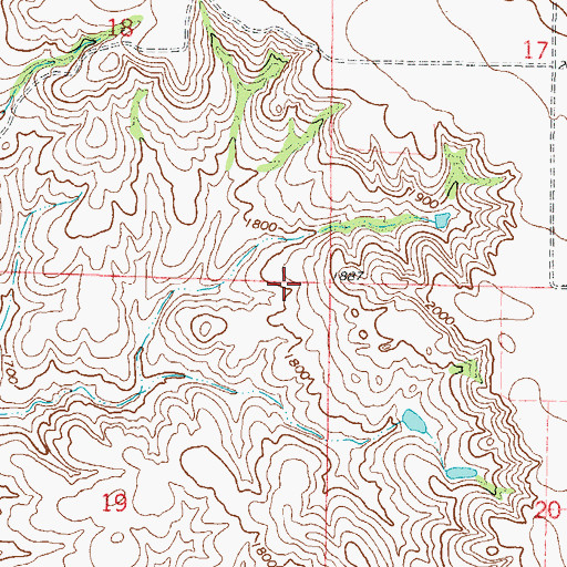 Topographic Map of Missouri Slope Grazing Association Number 2 Dam, SD