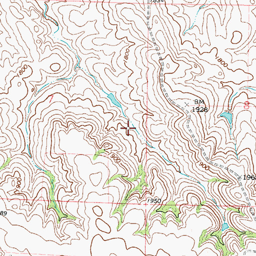 Topographic Map of Ralph Ritter Number 2 Dam, SD