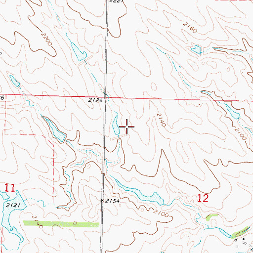 Topographic Map of Hurst Number 2 Dam, SD