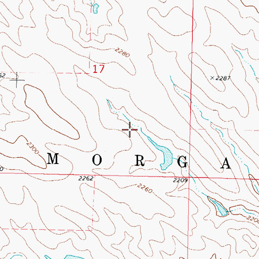 Topographic Map of Sanderson Number 2 Dam, SD