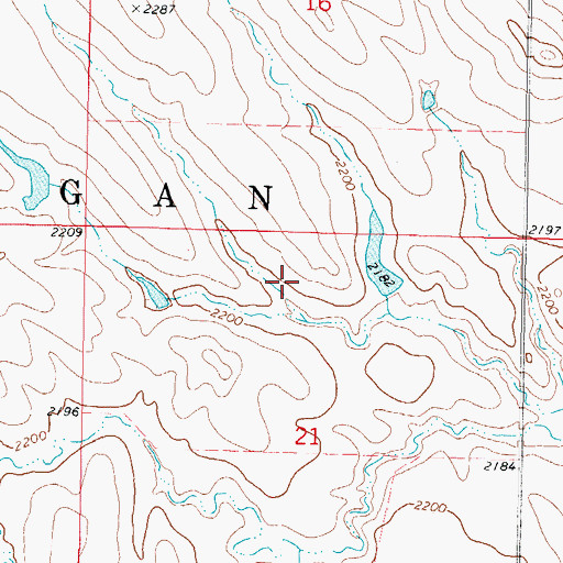 Topographic Map of Sanderson Number 1 Dam, SD