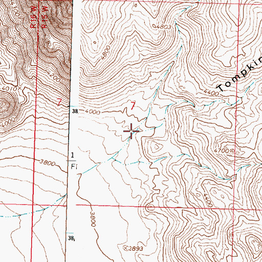 Topographic Map of Tompkins Canyon, AZ