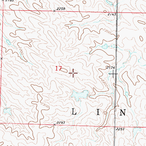 Topographic Map of Iversen Number 3 Dam, SD