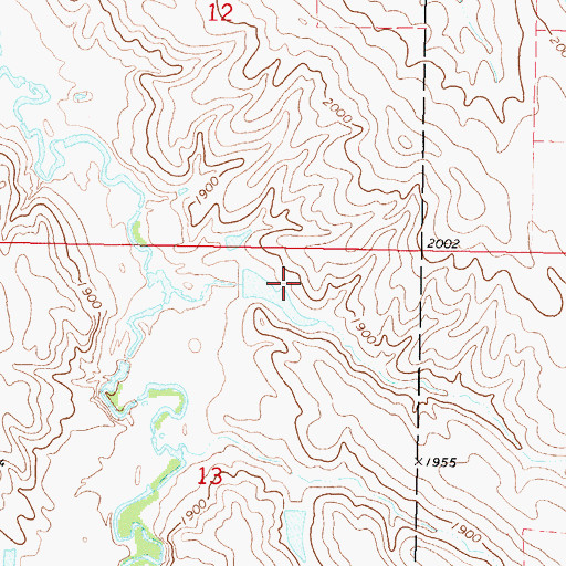 Topographic Map of Cressy Number 2 Dam, SD