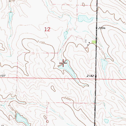 Topographic Map of Reynolds Number 2 Dam, SD