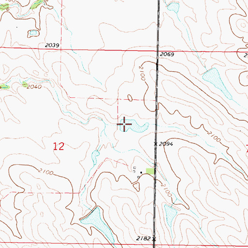Topographic Map of Reynolds Number 1 Dam, SD