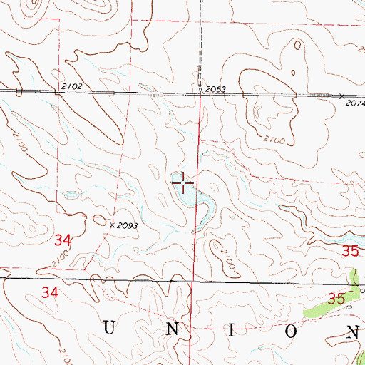 Topographic Map of Iversen Number 2 Dam, SD