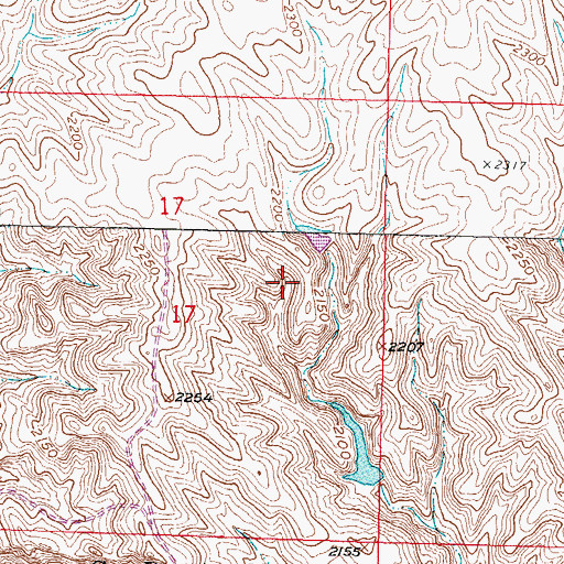 Topographic Map of Perault Number 4 Dam, SD