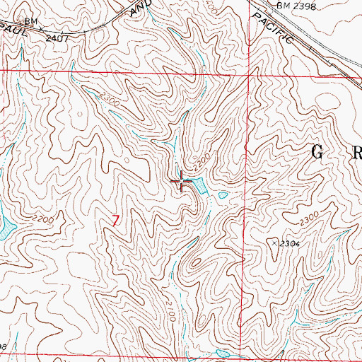 Topographic Map of Perault Number 3 Dam, SD