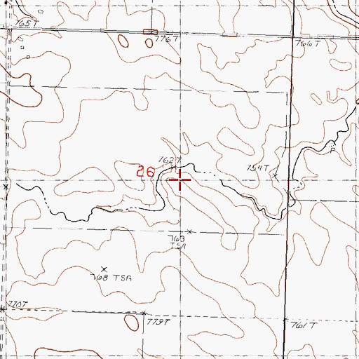 Topographic Map of Marple Dam, SD