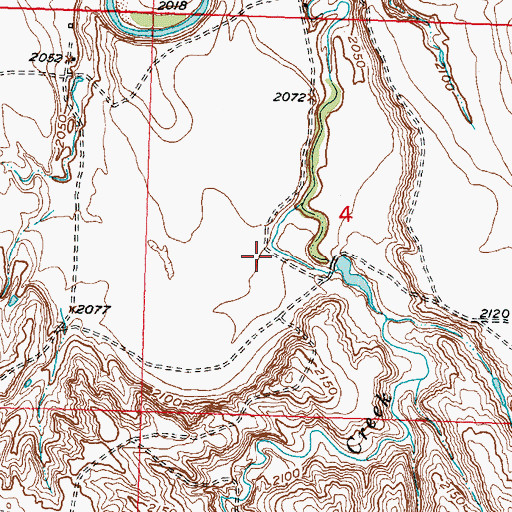 Topographic Map of Sammons Dam, SD