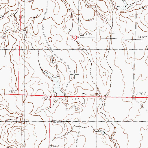 Topographic Map of Tribe Number 3 Dam, SD