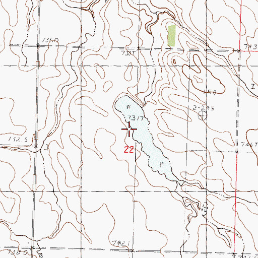Topographic Map of M Matthews Dam, SD