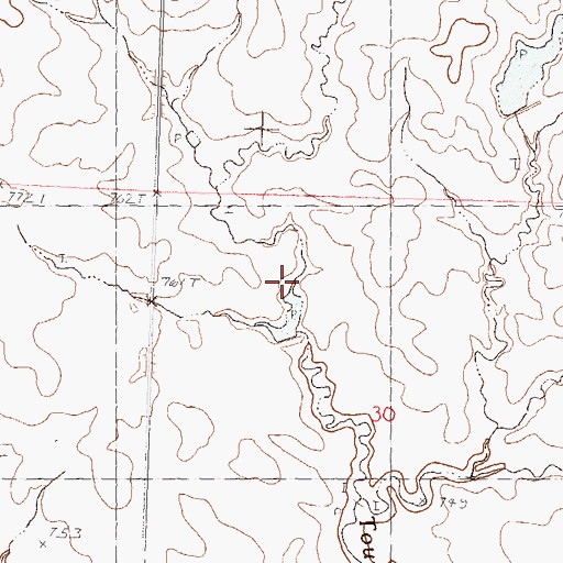Topographic Map of J Gebhart Number 1 Dam, SD