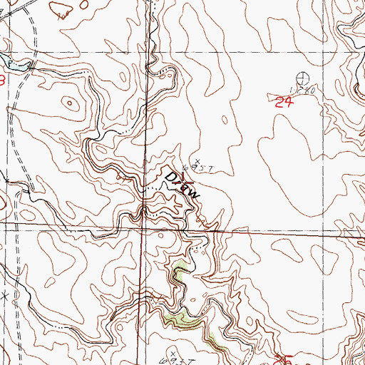 Topographic Map of Road Dam Number 1, SD