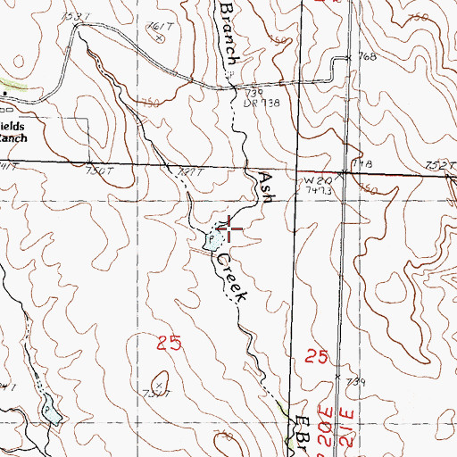 Topographic Map of R Fields Number 1 Dam, SD