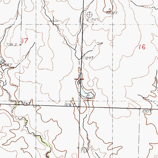 Topographic Map of C Little Wounded Dam, SD