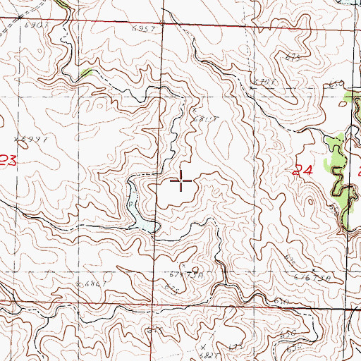 Topographic Map of T Trent Number 1 Dam, SD