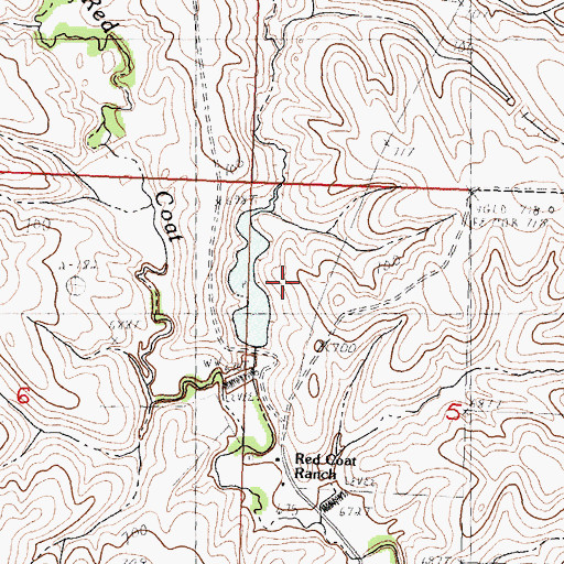 Topographic Map of Jack Freeman Dam, SD