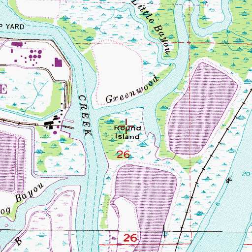 Topographic Map of Round Island, AL