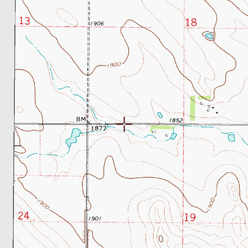 Topographic Map of Linker Dam, SD